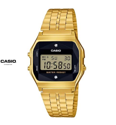 [Đồng hồ Unisex CASIO] A159 gold