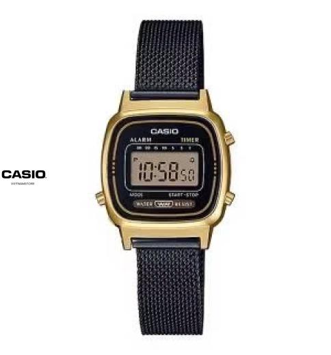 [Đồng hồ Nữ CASIO] A168 & LA670 black gold